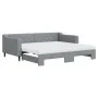 Trundle sofa bed with light gray fabric mattress 90x190 cm by vidaXL, Beds and slatted bases - Ref: Foro24-3197454, Price: 40...
