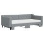 Sofá cama nido con colchón tela gris claro 90x190 cm de vidaXL, Camas y somieres - Ref: Foro24-3197454, Precio: 411,47 €, Des...