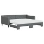 Sofá cama nido con colchón tela gris oscuro 90x190 cm de vidaXL, Camas y somieres - Ref: Foro24-3197455, Precio: 421,95 €, De...