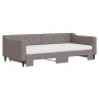 Sofá cama nido con colchón tela gris taupe 100x200 cm de vidaXL, Camas y somieres - Ref: Foro24-3197452, Precio: 444,70 €, De...