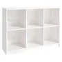 Estantería madera maciza de pino blanco 104x33x76 cm de vidaXL, Librerías y estanterías - Ref: Foro24-809967, Precio: 123,83 ...