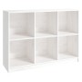 Estantería madera maciza de pino blanco 104x33x76 cm de vidaXL, Librerías y estanterías - Ref: Foro24-809967, Precio: 125,80 ...