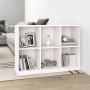 Estantería madera maciza de pino blanco 104x33x76 cm de vidaXL, Librerías y estanterías - Ref: Foro24-809967, Precio: 125,80 ...