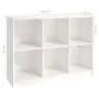 Estantería madera maciza de pino blanco 104x33x76 cm de vidaXL, Librerías y estanterías - Ref: Foro24-809967, Precio: 123,83 ...
