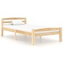 Estructura de cama de madera maciza de pino 90x200 cm de vidaXL, Camas y somieres - Ref: Foro24-322061, Precio: 107,98 €, Des...