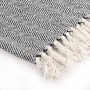 Manta en espiguilla de algodón azul marino 125x150 cm de vidaXL, Mantas - Ref: Foro24-245321, Precio: 22,92 €, Descuento: %