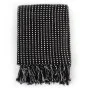 Manta a cuadros de algodón negro 125x150 cm de vidaXL, Mantas - Ref: Foro24-245330, Precio: 17,50 €, Descuento: %