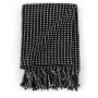 Manta a cuadros de algodón negro 125x150 cm de vidaXL, Mantas - Ref: Foro24-245330, Precio: 17,50 €, Descuento: %