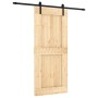 Puerta corredera con herrajes madera maciza de pino 90x210 cm de vidaXL, Puertas - Ref: Foro24-3202995, Precio: 191,87 €, Des...