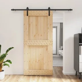 Sliding door with solid pine wood fittings 95x210 cm by vidaXL, Doors - Ref: Foro24-3202996, Price: 183,77 €, Discount: %