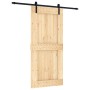 Puerta corredera con herrajes madera maciza de pino 95x210 cm de vidaXL, Puertas - Ref: Foro24-3202996, Precio: 186,55 €, Des...