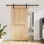 Puerta corredera con herrajes madera maciza de pino 100x210 cm de vidaXL, Puertas - Ref: Foro24-3202997, Precio: 201,25 €, De...