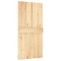 Puerta corredera con herrajes madera maciza de pino 100x210 cm de vidaXL, Puertas - Ref: Foro24-3202997, Precio: 209,75 €, De...