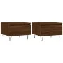 Mesas de centro 2 uds madera ingeniería roble marrón 50x46x35cm de vidaXL, Mesas de centro - Ref: Foro24-830875, Precio: 54,8...