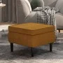 Stool with brown velvet wooden legs by vidaXL, Folding stools and chairs - Ref: Foro24-329444, Price: 78,70 €, Discount: %