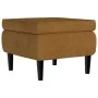 Stool with brown velvet wooden legs by vidaXL, Folding stools and chairs - Ref: Foro24-329444, Price: 78,70 €, Discount: %