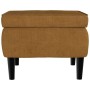 Taburete con patas de madera terciopelo marrón de vidaXL, Taburetes y sillas plegables - Ref: Foro24-329444, Precio: 78,24 €,...