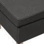 Stool with wooden legs upholstered in dark gray woven fabric by vidaXL, Folding stools and chairs - Ref: Foro24-329426, Price...