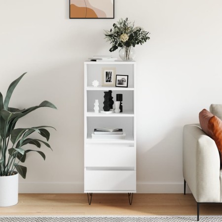 Aparador alto madera contrachapada blanco 40x36x110 cm de vidaXL, Aparadores - Ref: Foro24-831508, Precio: 64,38 €, Descuento: %