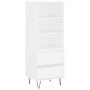 Aparador alto madera contrachapada blanco 40x36x110 cm de vidaXL, Aparadores - Ref: Foro24-831508, Precio: 64,38 €, Descuento: %