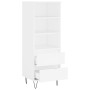 Aparador alto madera contrachapada blanco 40x36x110 cm de vidaXL, Aparadores - Ref: Foro24-831508, Precio: 64,38 €, Descuento: %