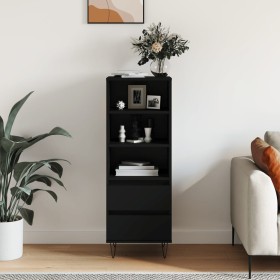 Aparador alto madera contrachapada negro 40x36x110 cm de vidaXL, Aparadores - Ref: Foro24-831509, Precio: 70,77 €, Descuento: %