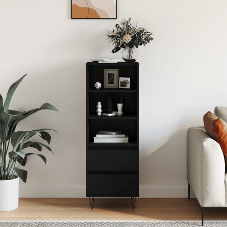 Aparador alto madera contrachapada negro 40x36x110 cm de vidaXL, Aparadores - Ref: Foro24-831509, Precio: 70,77 €, Descuento: %