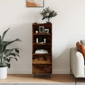 Aparador alto madera contrachapada roble ahumado 40x36x110 cm de vidaXL, Aparadores - Ref: Foro24-831513, Precio: 61,87 €, De...