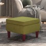 Taburete con patas de madera terciopelo verde claro de vidaXL, Taburetes y sillas plegables - Ref: Foro24-329460, Precio: 74,...