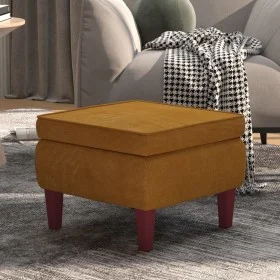 Taburete con patas de madera terciopelo marrón de vidaXL, Taburetes y sillas plegables - Ref: Foro24-329465, Precio: 76,91 €,...