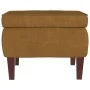 Stool with brown velvet wooden legs by vidaXL, Folding stools and chairs - Ref: Foro24-329465, Price: 76,91 €, Discount: %