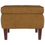 Taburete con patas de madera terciopelo marrón de vidaXL, Taburetes y sillas plegables - Ref: Foro24-329465, Precio: 63,69 €,...