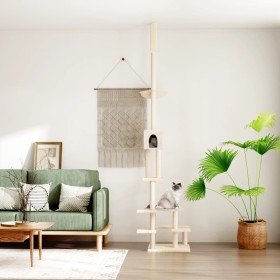 Árbol rascador para gatos de suelo a techo crema 268,5-294,5 cm en Mobiliario para gatos | Comprar online en Foru.es