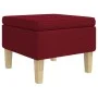 Taburete con patas de madera tapizado tela rojo tinto by vidaXL, Folding stools and chairs - Ref: Foro24-329428, Price: 78,46...