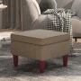 Taburete con patas de madera terciopelo gris claro by vidaXL, Folding stools and chairs - Ref: Foro24-329457, Price: 81,93 €,...
