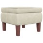Taburete con patas de madera terciopelo crema de vidaXL, Taburetes y sillas plegables - Ref: Foro24-329466, Precio: 82,35 €, ...