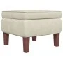 Taburete con patas de madera terciopelo crema de vidaXL, Taburetes y sillas plegables - Ref: Foro24-329466, Precio: 80,88 €, ...