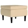 Stool with cream velvet wooden legs by vidaXL, Folding stools and chairs - Ref: Foro24-329445, Price: 76,96 €, Discount: %