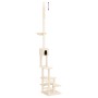 Árbol rascador para gatos de suelo a techo crema 268,5-294,5 cm en Mobiliario para gatos | Comprar online en Foru.es