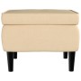Taburete con patas de madera terciopelo crema de vidaXL, Taburetes y sillas plegables - Ref: Foro24-329445, Precio: 78,57 €, ...