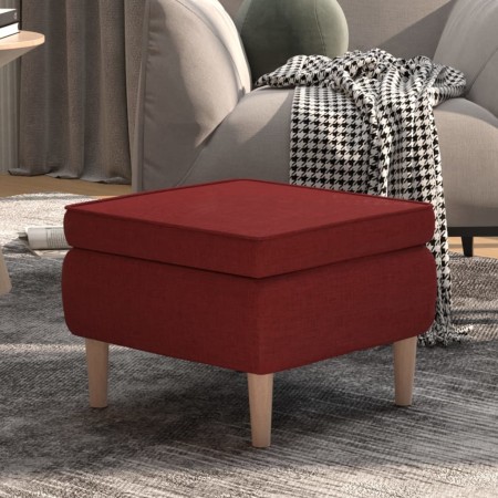 Taburete con patas de madera tapizado tela rojo tinto de vidaXL, Taburetes y sillas plegables - Ref: Foro24-329449, Precio: 6...