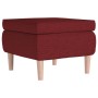 Taburete con patas de madera tapizado tela rojo tinto de vidaXL, Taburetes y sillas plegables - Ref: Foro24-329449, Precio: 6...