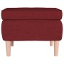 Taburete con patas de madera tapizado tela rojo tinto de vidaXL, Taburetes y sillas plegables - Ref: Foro24-329449, Precio: 6...