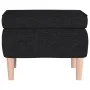 Taburete con patas de madera tapizado tejido negro de vidaXL, Taburetes y sillas plegables - Ref: Foro24-329448, Precio: 64,9...