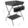 Mesa cambiadora hierro gris antracita de vidaXL, Cambiadores para bebés - Ref: Foro24-10266, Precio: 76,25 €, Descuento: %