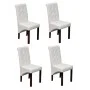 Sillas de comedor 4 unidades cuero sintético blanco de vidaXL, Sillas de comedor - Ref: Foro24-160315, Precio: 321,73 €, Desc...
