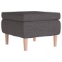 Taburete con patas de madera tapizado tejido gris oscuro de vidaXL, Taburetes y sillas plegables - Ref: Foro24-329447, Precio...
