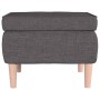 Taburete con patas de madera tapizado tejido gris oscuro de vidaXL, Taburetes y sillas plegables - Ref: Foro24-329447, Precio...