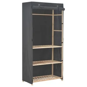 Armario de tela de 3 niveles gris 79x40x170 cm de vidaXL, Armarios roperos - Ref: Foro24-248187, Precio: 100,12 €, Descuento: %