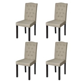 Sillas de comedor 4 unidades tela camel de vidaXL, Sillas de comedor - Ref: Foro24-240558, Precio: 259,91 €, Descuento: %